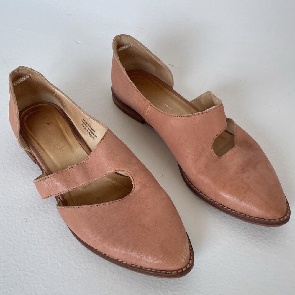 Anthropologie Rose Tan Leather D'Orsay Flats - Picture 2 of 7